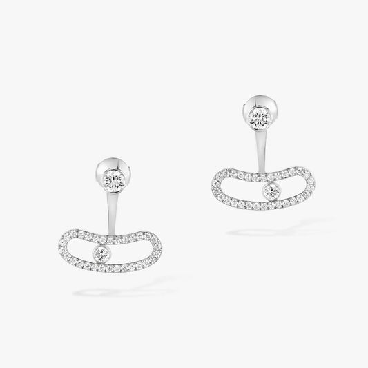 [ Moco ]MOVE UNO SILVER DIAMOND EARRINGS
