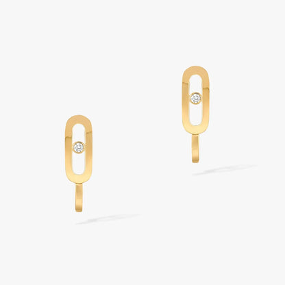 [ Moco ]CREOLES MOVE UNO MINI 1 DIAMOND EARRINGS