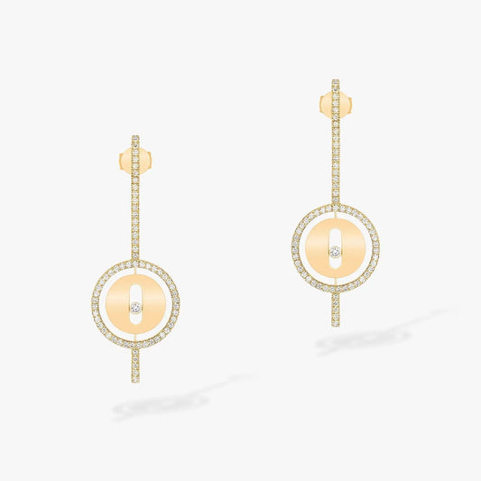[ Moco ] Moco  MOVE ARROW PINK GOLD DIAMOND EARRINGS