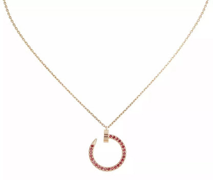 ¡®Moco¡¯JUSTE NECKLACE GOLD RED DIAMONDS