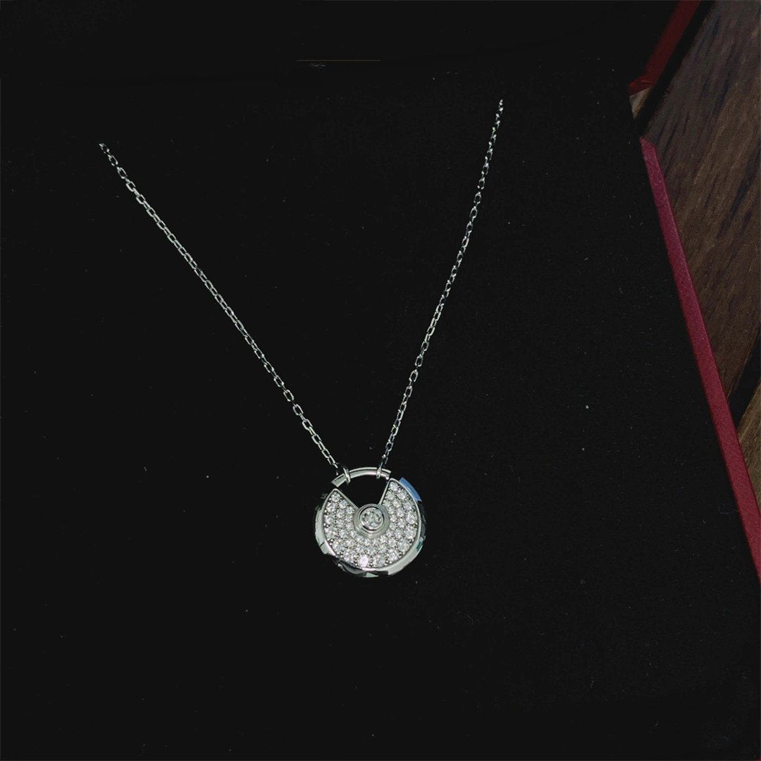 ¡®Moco¡¯AMULETTE SILVER FULL DIAMOND NECKLACE