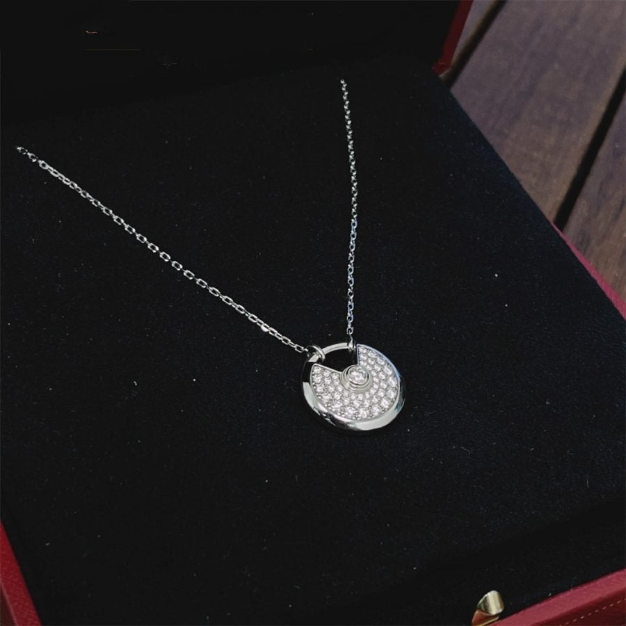 ¡®Moco¡¯AMULETTE SILVER FULL DIAMOND NECKLACE