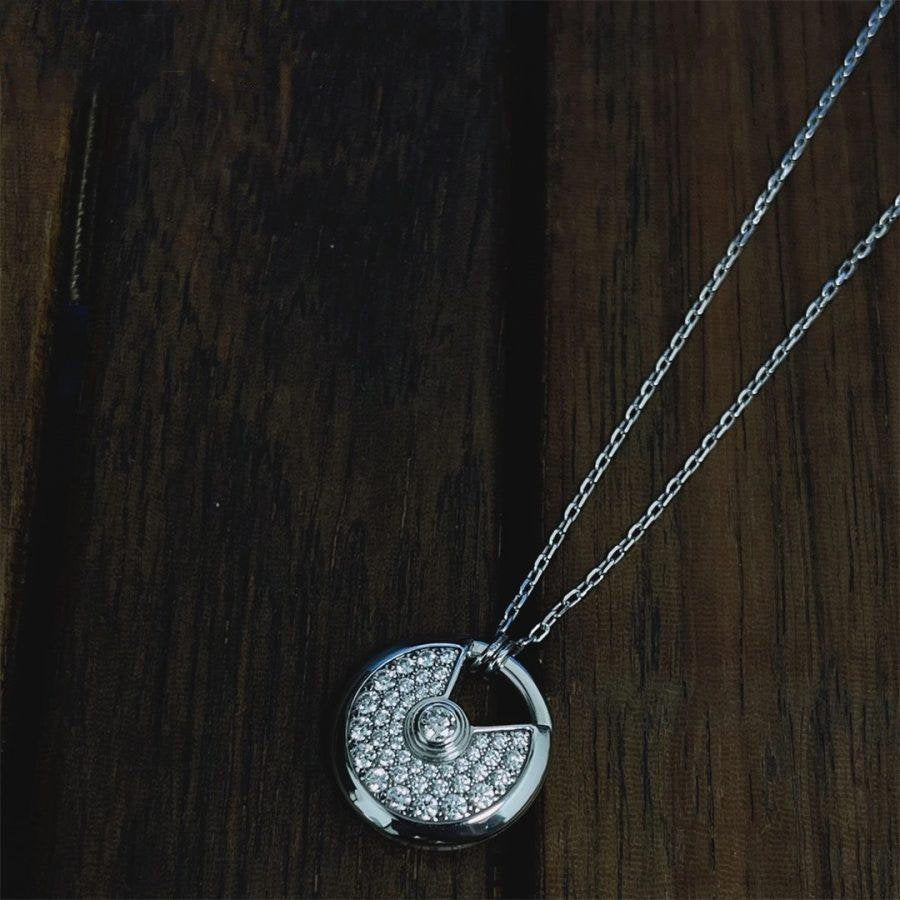 ¡®Moco¡¯AMULETTE SILVER FULL DIAMOND NECKLACE