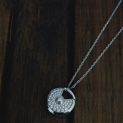 ¡®Moco¡¯AMULETTE SILVER FULL DIAMOND NECKLACE