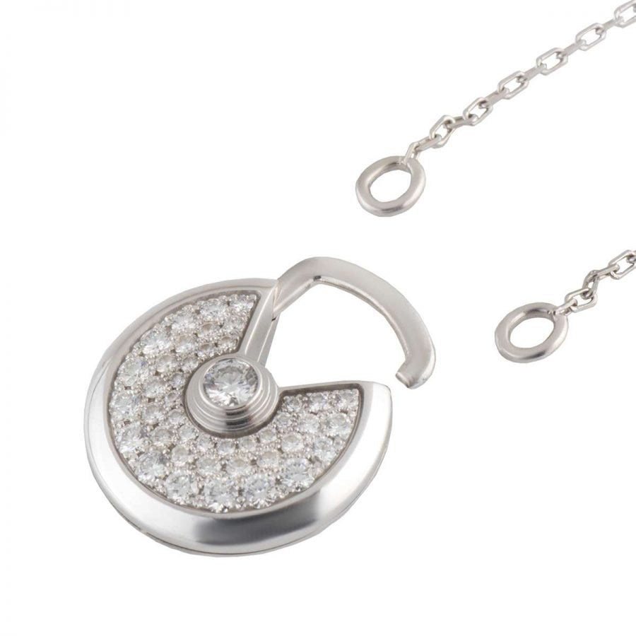 ¡®Moco¡¯AMULETTE SILVER FULL DIAMOND NECKLACE