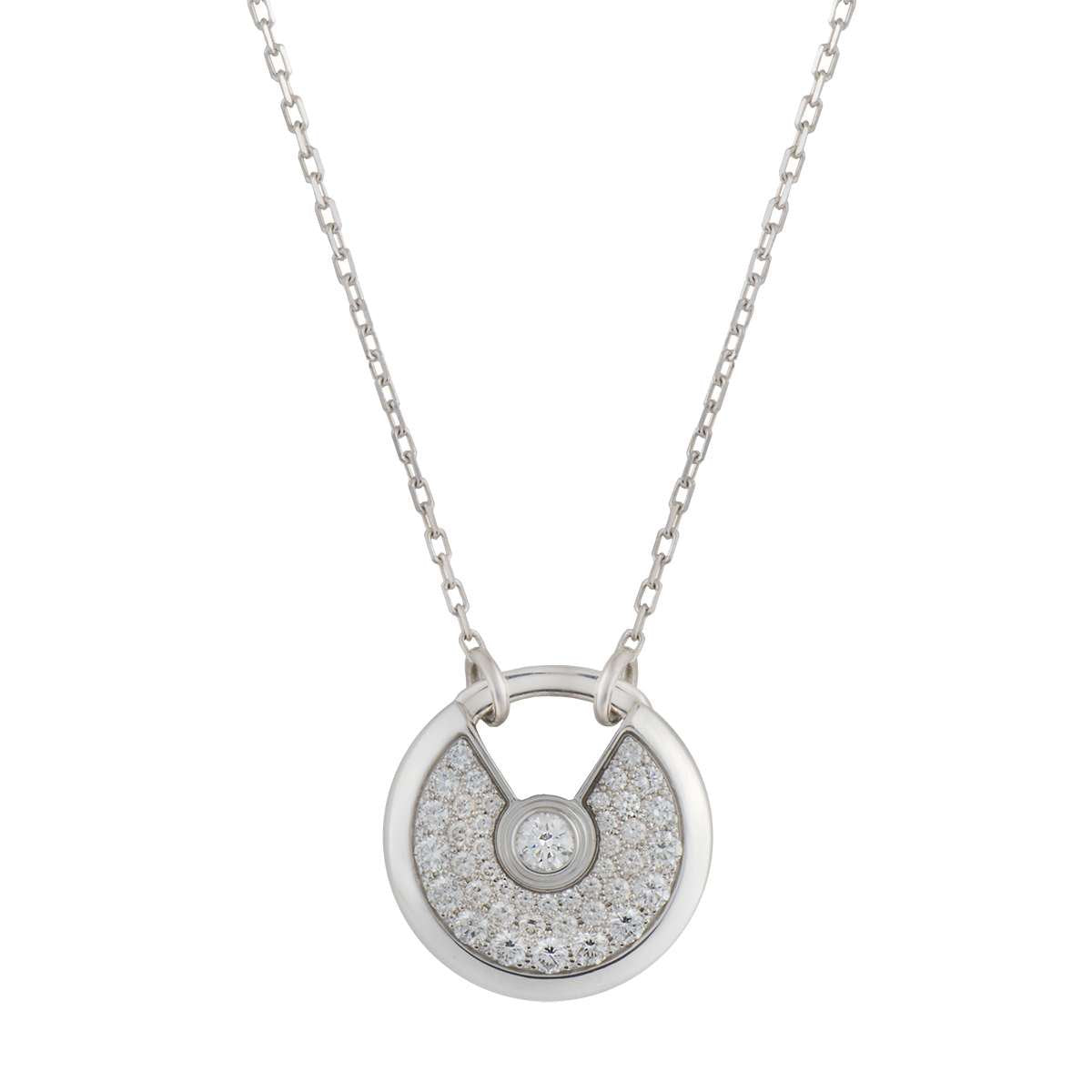 ¡®Moco¡¯AMULETTE SILVER FULL DIAMOND NECKLACE