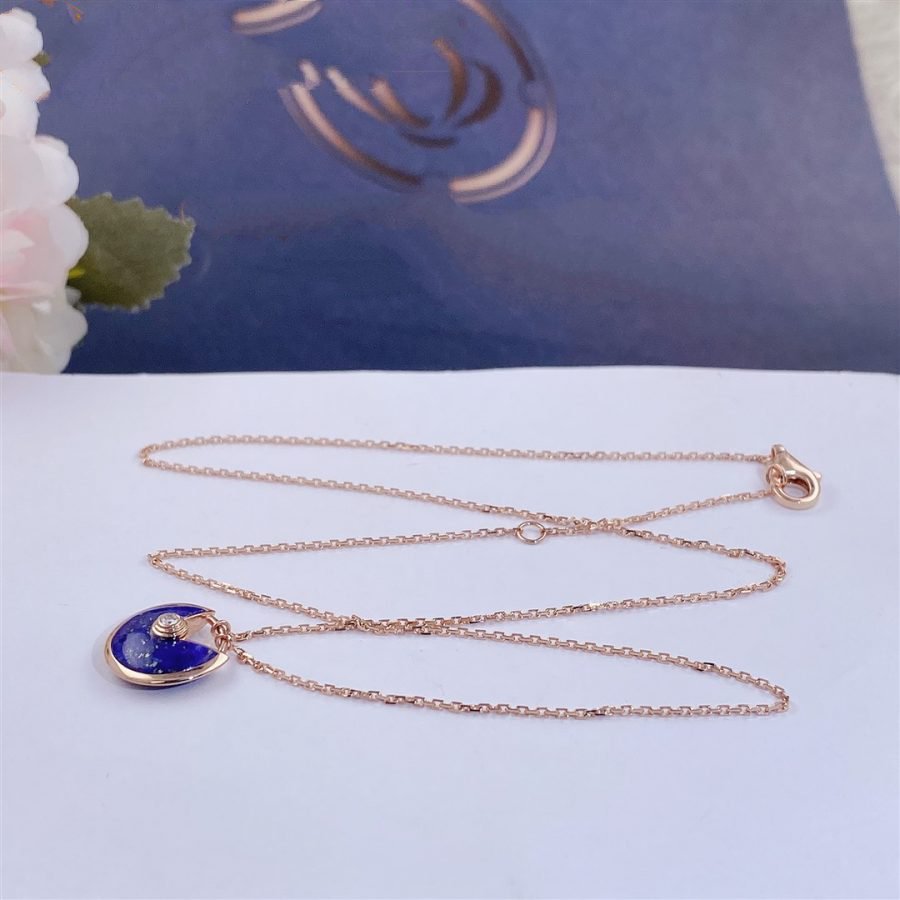 ¡®Moco¡¯AMULETTE ROSE GOLD AGATE NECKLACE