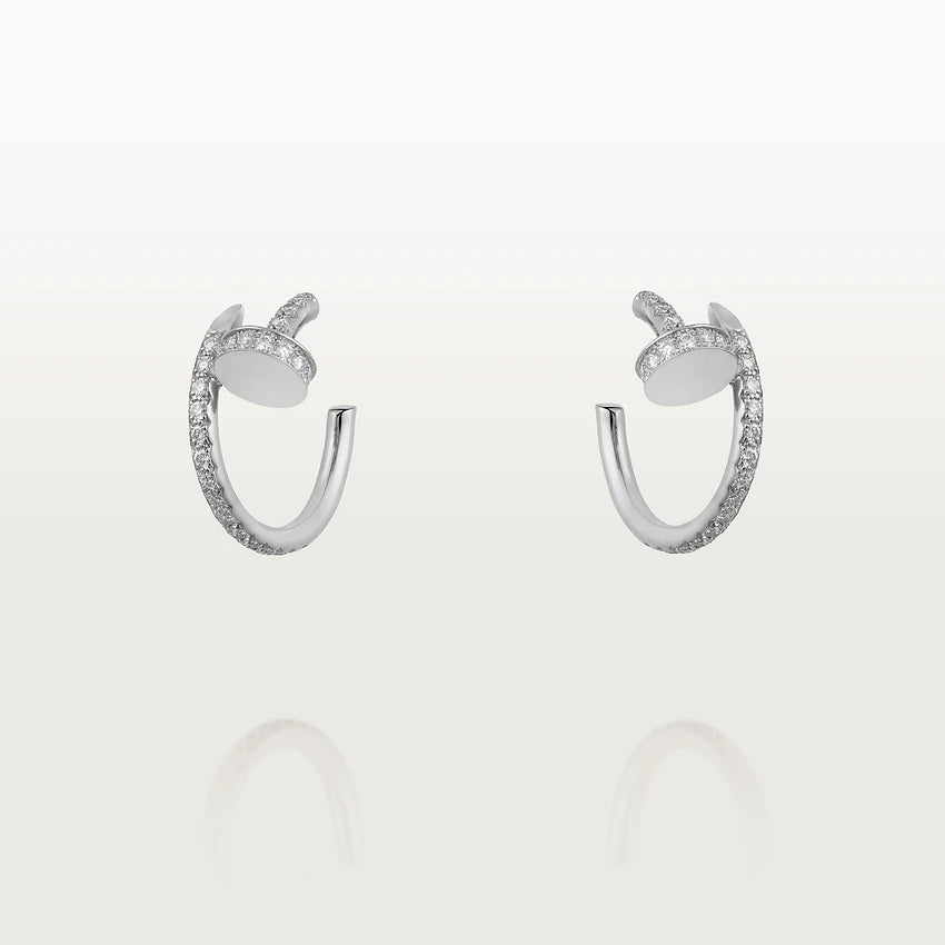 ¡®Moco¡¯JUSTE EARRINGS 12.75MM SILVER DIAMOND