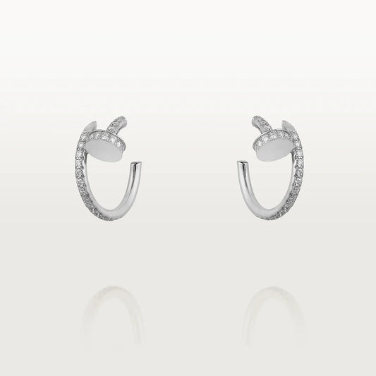 ¡®Moco¡¯JUSTE EARRINGS 12.75MM SILVER DIAMOND
