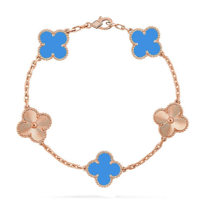 [Moco]New CLOVER 5 MOTIF BLUE AGATE BRACELET COLLECTION