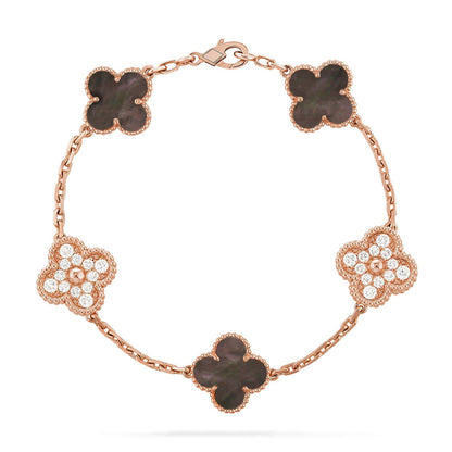 [Moco]New CLOVER 5 MOTIF GRAY MOP BRACELET COLLECTION