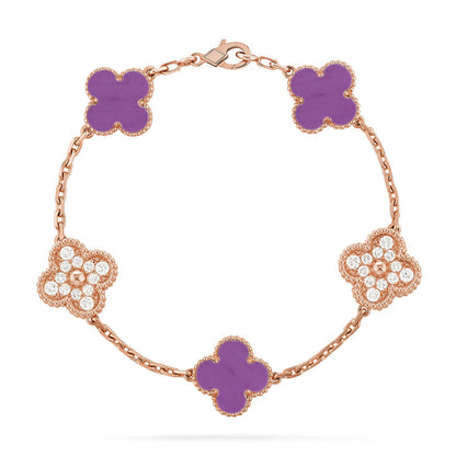 [Moco]New  CLOVER 5 MOTIF VIOLET BRACELET COLLECTION