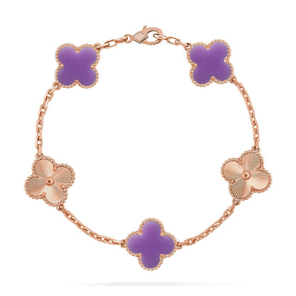 [Moco]New CLOVER 5 MOTIF LIGHT PURPLE BRACELET COLLECTION