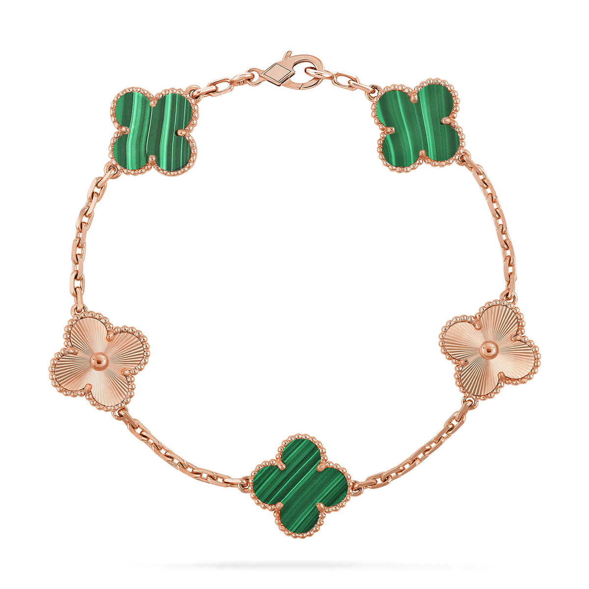 [Moco]New  CLOVER 5 MOTIF MALACHITE BRACELET COLLECTION