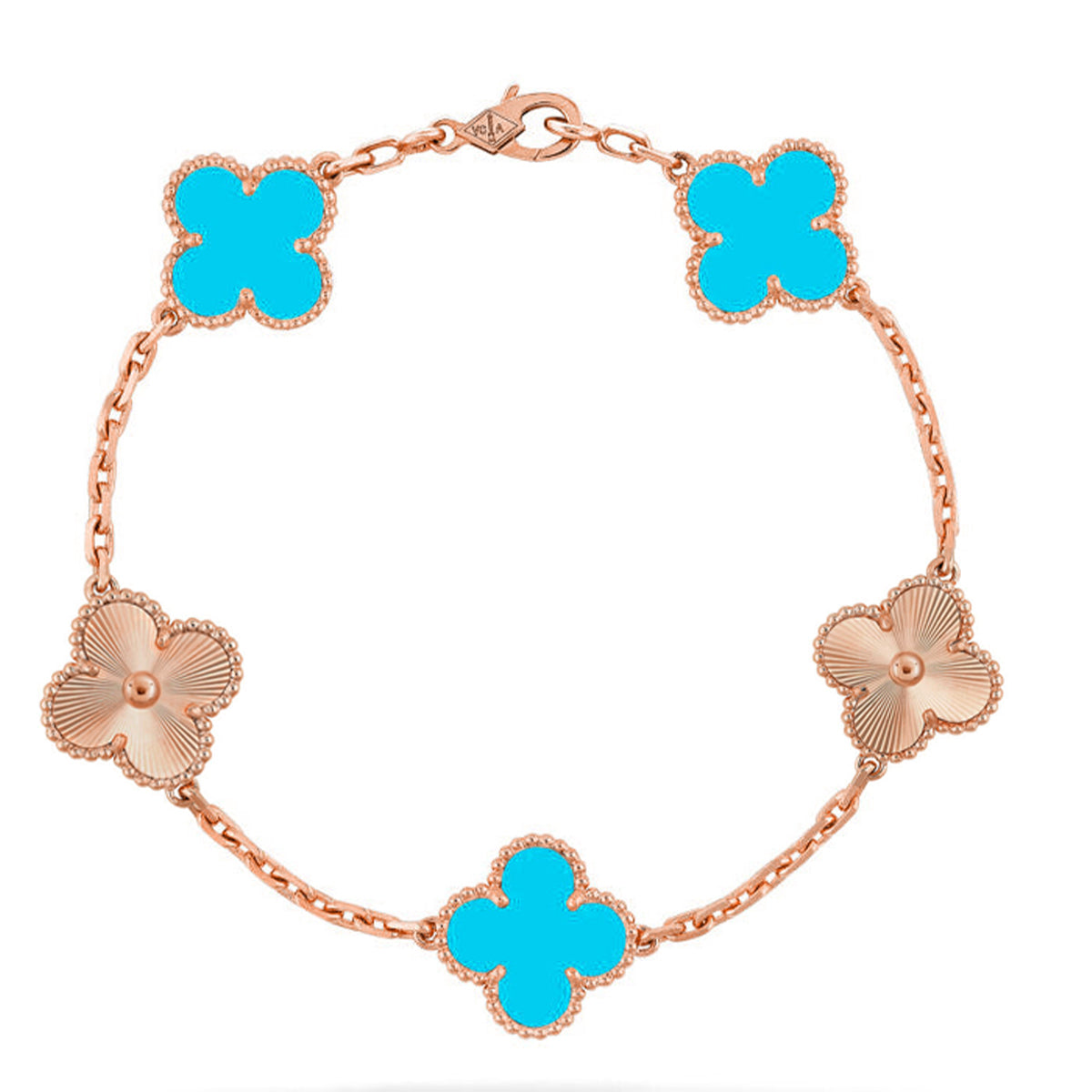 [Moco]New  CLOVER 5 MOTIF TURQUOISE BRACELET COLLECTION