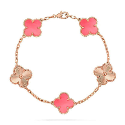 [Moco]New  CLOVER 5 MOTIFS  PINK MOP BRACELET COLLECTION