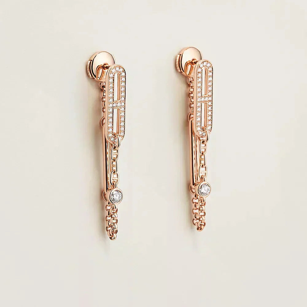 ¡®Moco¡¯CHAINE CHAOS DIAMOND DROP EARRINGS
