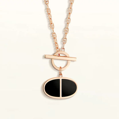 ¡®Moco¡¯CHAINE VERSO BLACK CERAMIC NECKLACE