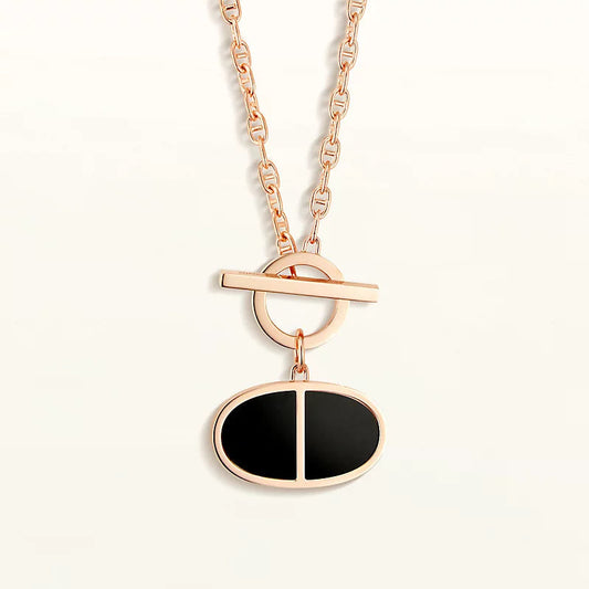 ¡®Moco¡¯CHAINE VERSO BLACK CERAMIC NECKLACE