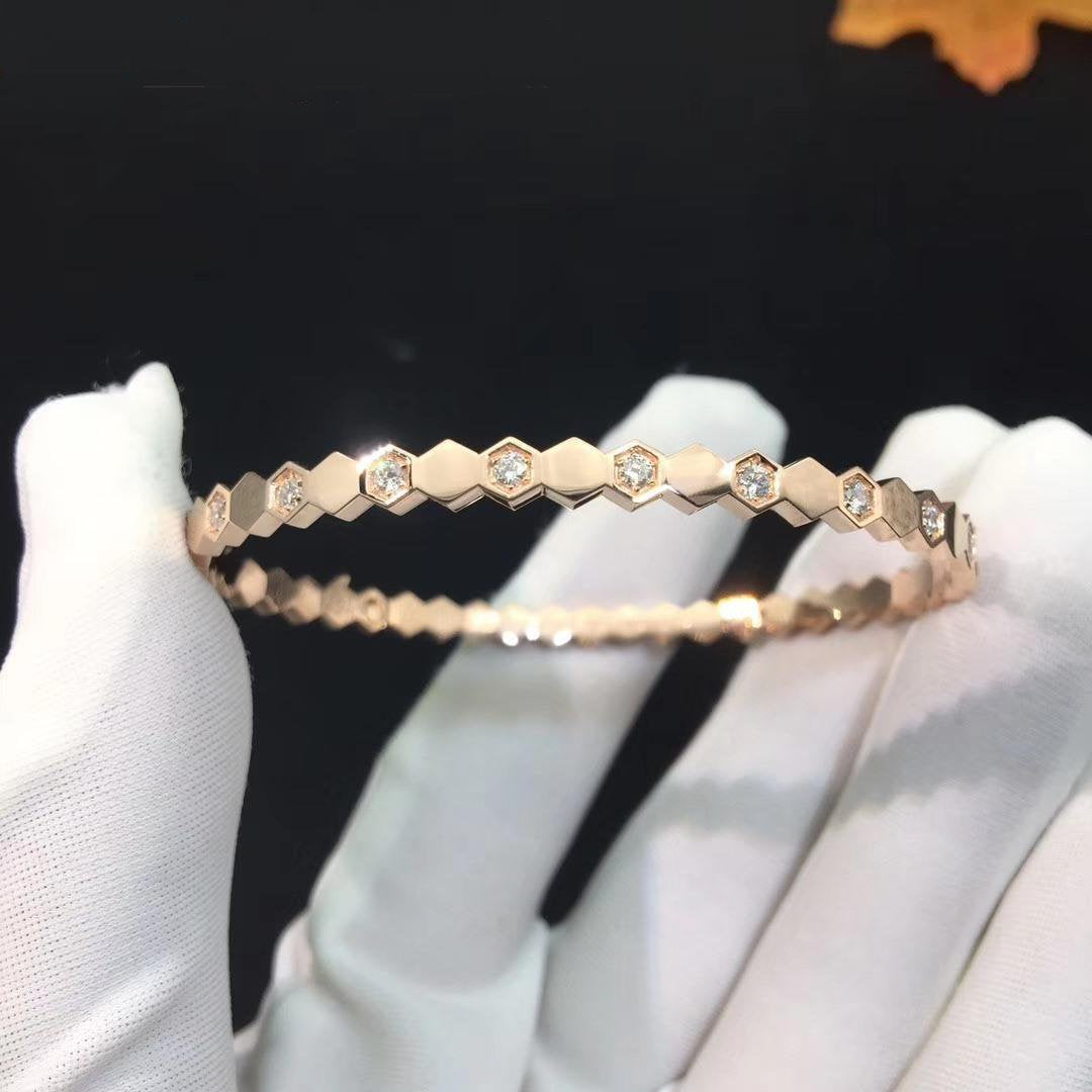 ¡®Moco¡¯BEE LOVE PINK GOLD DIAMOND BRACELET