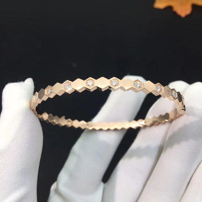 ¡®Moco¡¯BEE LOVE PINK GOLD DIAMOND BRACELET