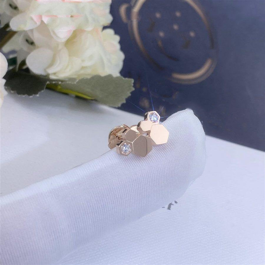 ¡®Moco¡¯BEE LOVE PINK GOLD DIAMOND EARRINGS