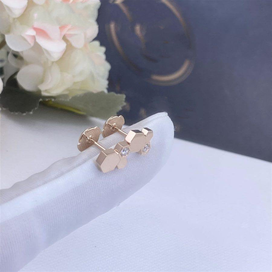 ¡®Moco¡¯BEE LOVE PINK GOLD DIAMOND EARRINGS