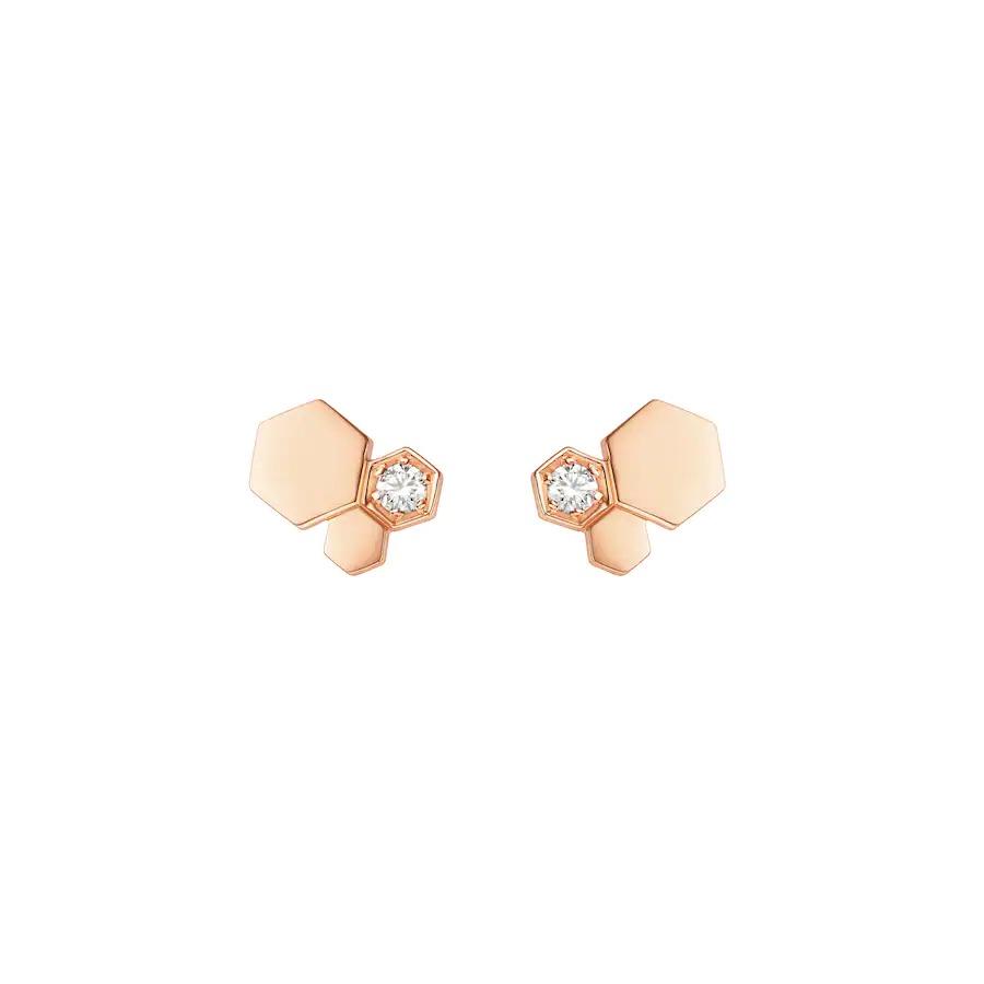 ¡®Moco¡¯BEE LOVE PINK GOLD DIAMOND EARRINGS