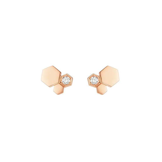 ¡®Moco¡¯BEE LOVE PINK GOLD DIAMOND EARRINGS