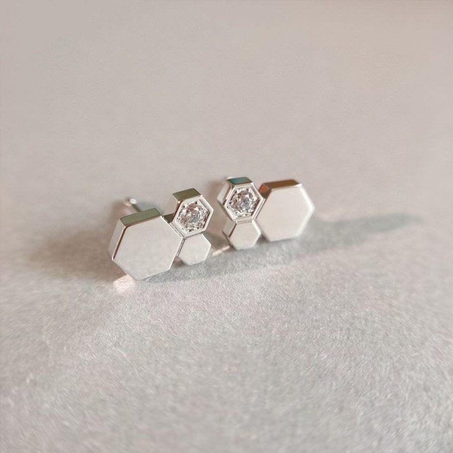 ¡®Moco¡¯BEE LOVE SILVER DIAMOND EARRINGS