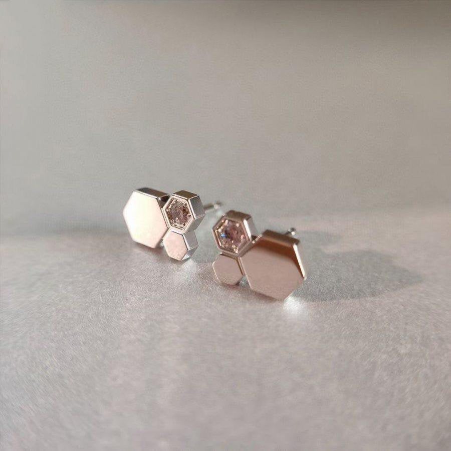 ¡®Moco¡¯BEE LOVE SILVER DIAMOND EARRINGS