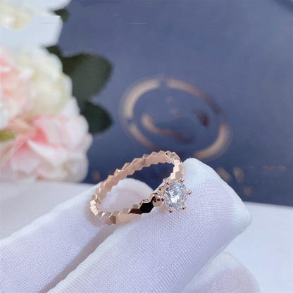 ¡®Moco¡¯BEE LOVE RING PINK GOLD 1 DIAMOND