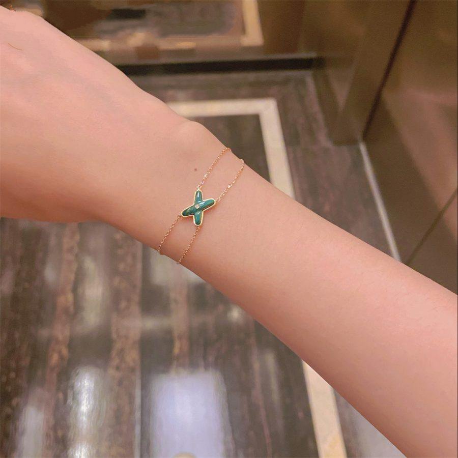 ¡®Moco¡¯JEUX BRACELET MALACHITE PINK GOLD 1 DIAMOND