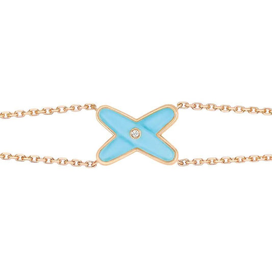¡®Moco¡¯JEUX BRACELET TURQUOISE PINK GOLD 1 DIAMOND