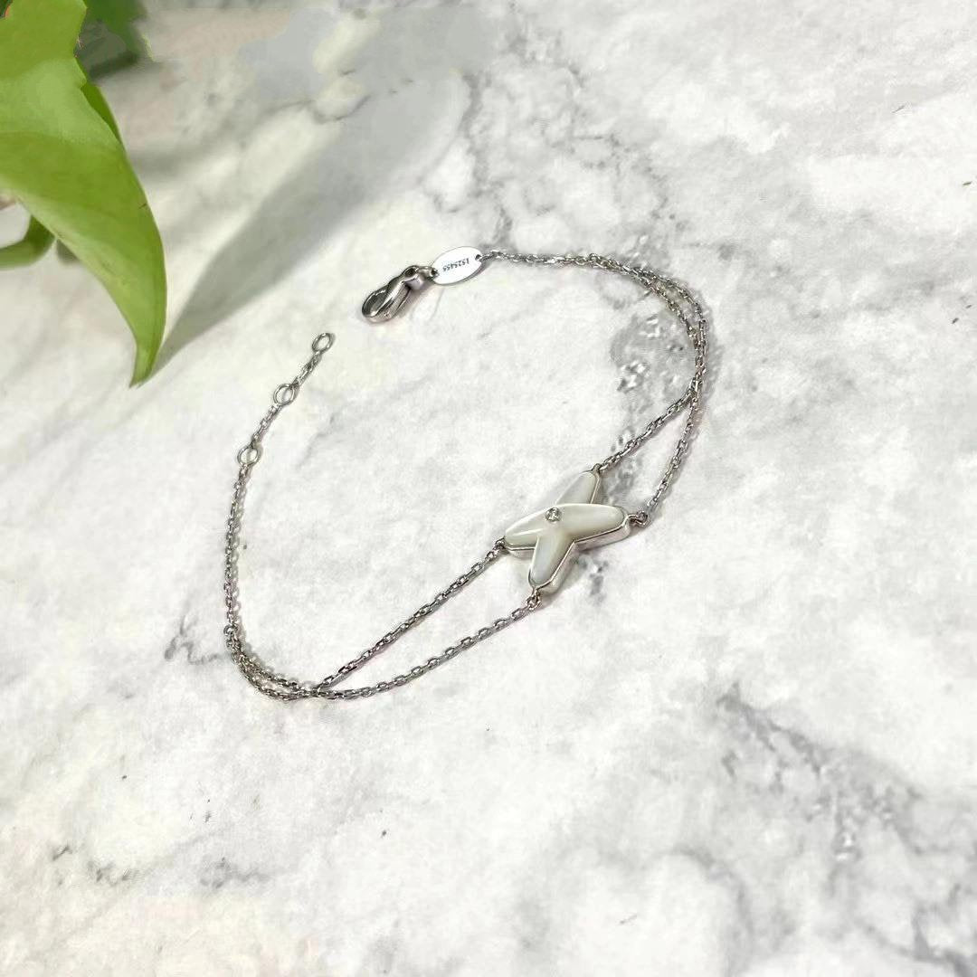 ¡®Moco¡¯JEUX BRACELET WHITE MOP SILVER 1 DIAMOND