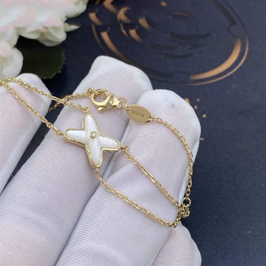 ¡®Moco¡¯JEUX BRACELET WHITE MOP GOLD 1 DIAMOND