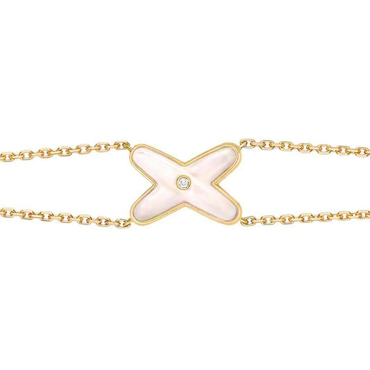 ¡®Moco¡¯JEUX BRACELET WHITE MOP GOLD 1 DIAMOND