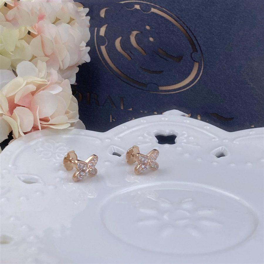 ¡®Moco¡¯JEUX DE PINK GOLD DIAMOND EARRINGS