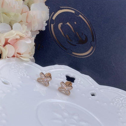 ¡®Moco¡¯JEUX DE PINK GOLD DIAMOND EARRINGS