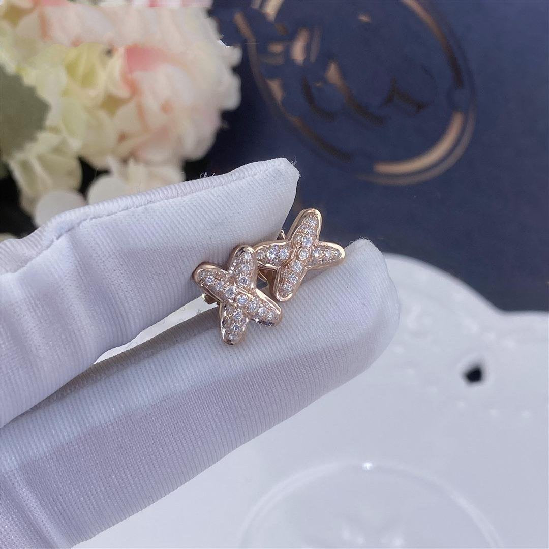 ¡®Moco¡¯JEUX DE PINK GOLD DIAMOND EARRINGS
