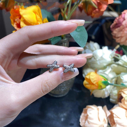 ¡®Moco¡¯JEUX DE SILVER DIAMOND EARRINGS
