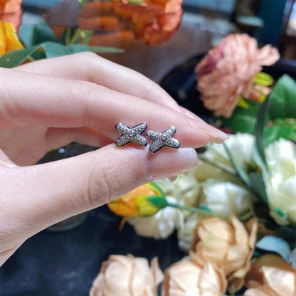 ¡®Moco¡¯JEUX DE SILVER DIAMOND EARRINGS