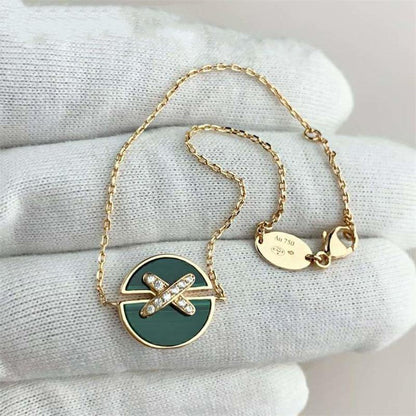 ¡®Moco¡¯JEUX DE BRACELET MALACHITE PINK GOLD DIAMONDS