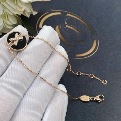 ¡®Moco¡¯JEUX DE BRACELET ONYX PINK GOLD DIAMOND
