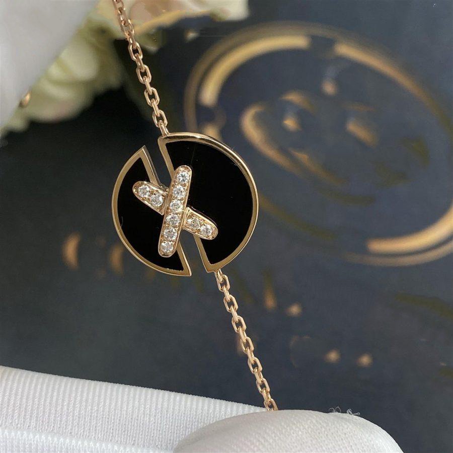 ¡®Moco¡¯JEUX DE BRACELET ONYX PINK GOLD DIAMOND