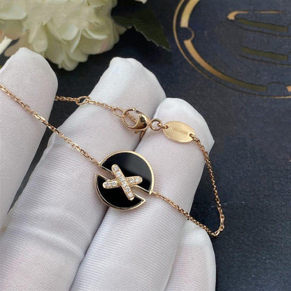 ¡®Moco¡¯JEUX DE BRACELET ONYX PINK GOLD DIAMOND