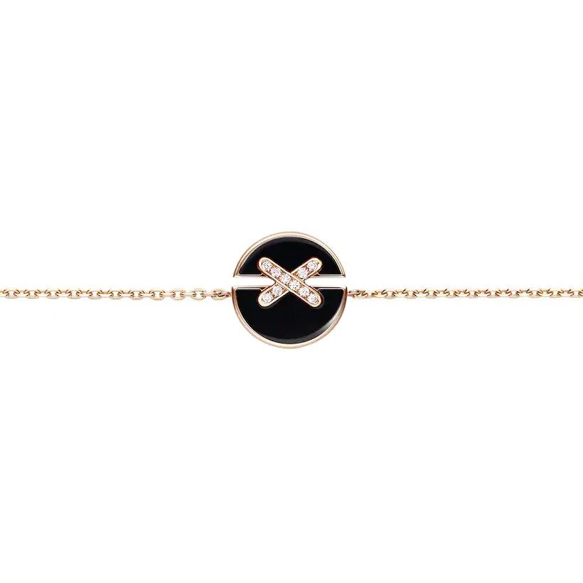 ¡®Moco¡¯JEUX DE BRACELET ONYX PINK GOLD DIAMOND