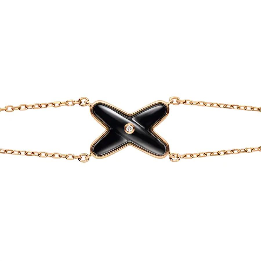 ¡®Moco¡¯JEUX BRACELET ONYX PINK GOLD 1 DIAMOND