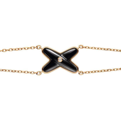 ¡®Moco¡¯JEUX BRACELET ONYX PINK GOLD 1 DIAMOND