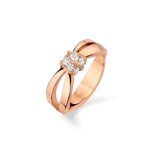 ¡®Moco¡¯LIENS RING PINK GOLD DIAMOND